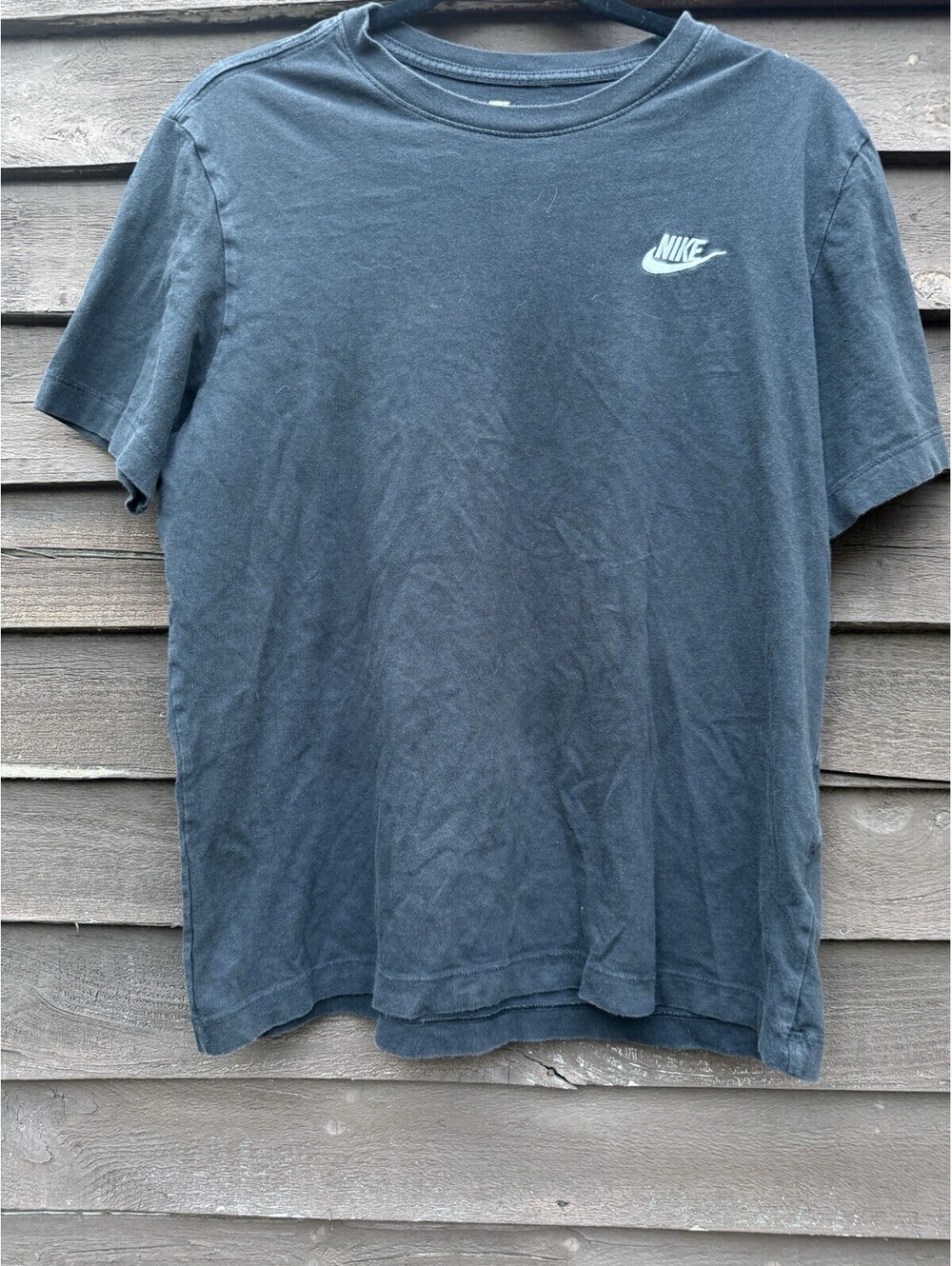 Nike The Nike Tee Men's Black Size M Cotton Jersey Regular Fit Crew Neck Logo